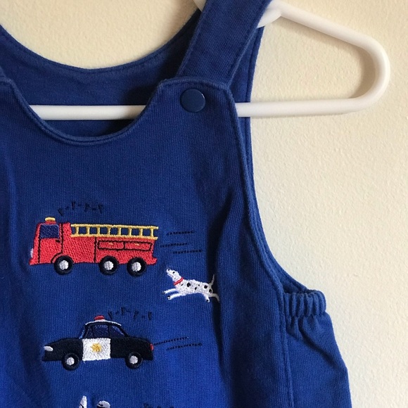 Le Top FirefighterPolice appliqué Cotton Overalls - Picture 6 of 8